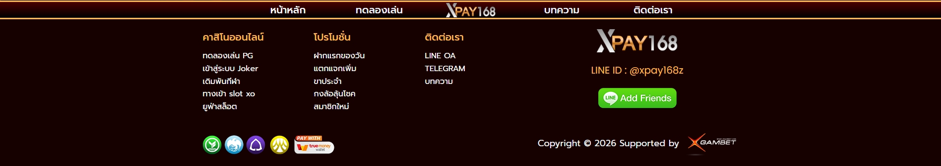 xpay168.bio footer
